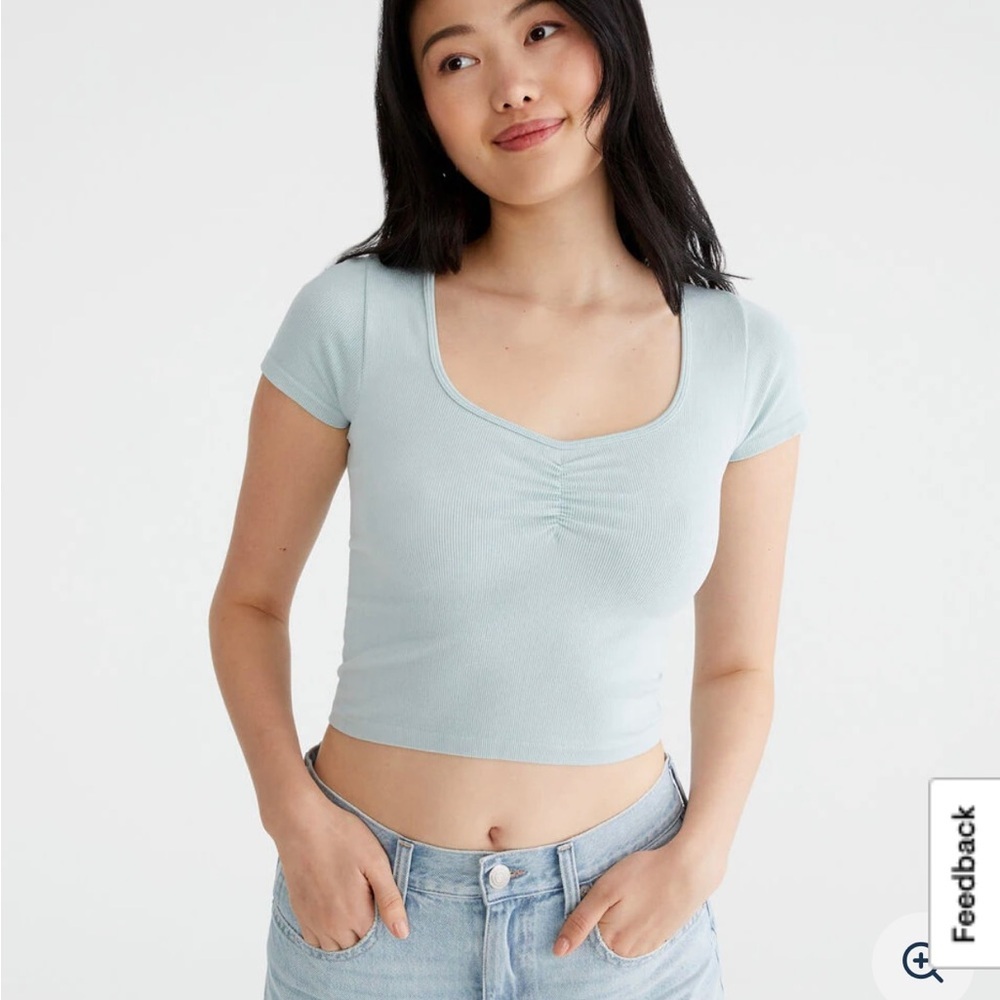 Brandy Melville Sage Crop Top